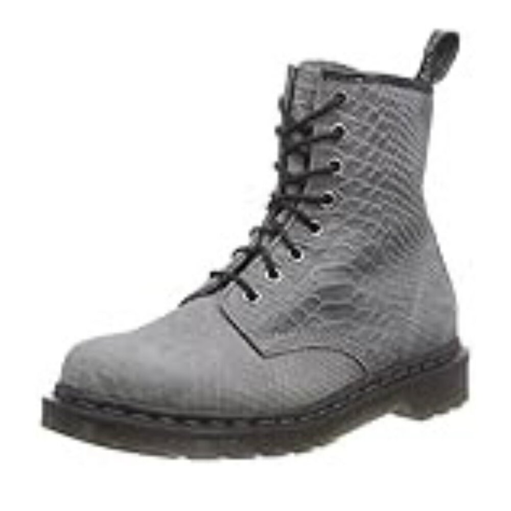 1460 Doc Marten Unisex Grey Python Boots Women's size US 7 / EU 38 / UK 5